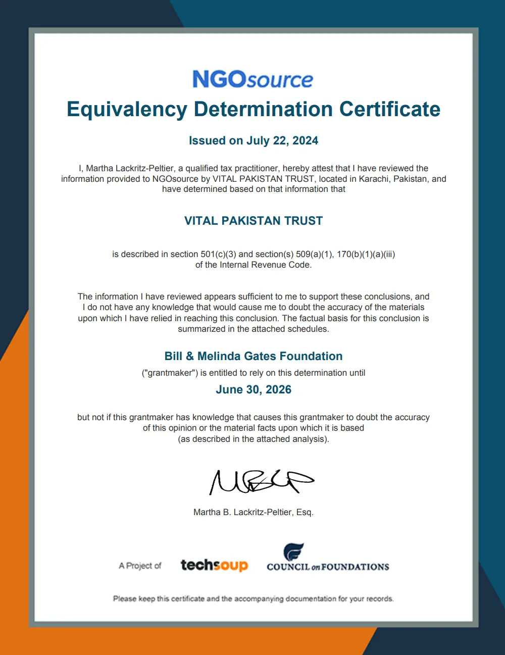 ED Certificate